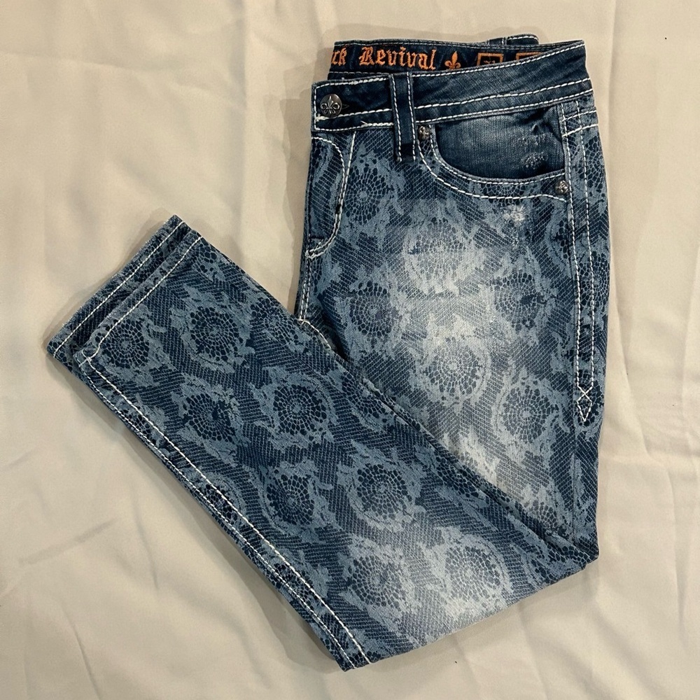 Rock Revival Lydia Cropped Skinny Jeans - Size 31